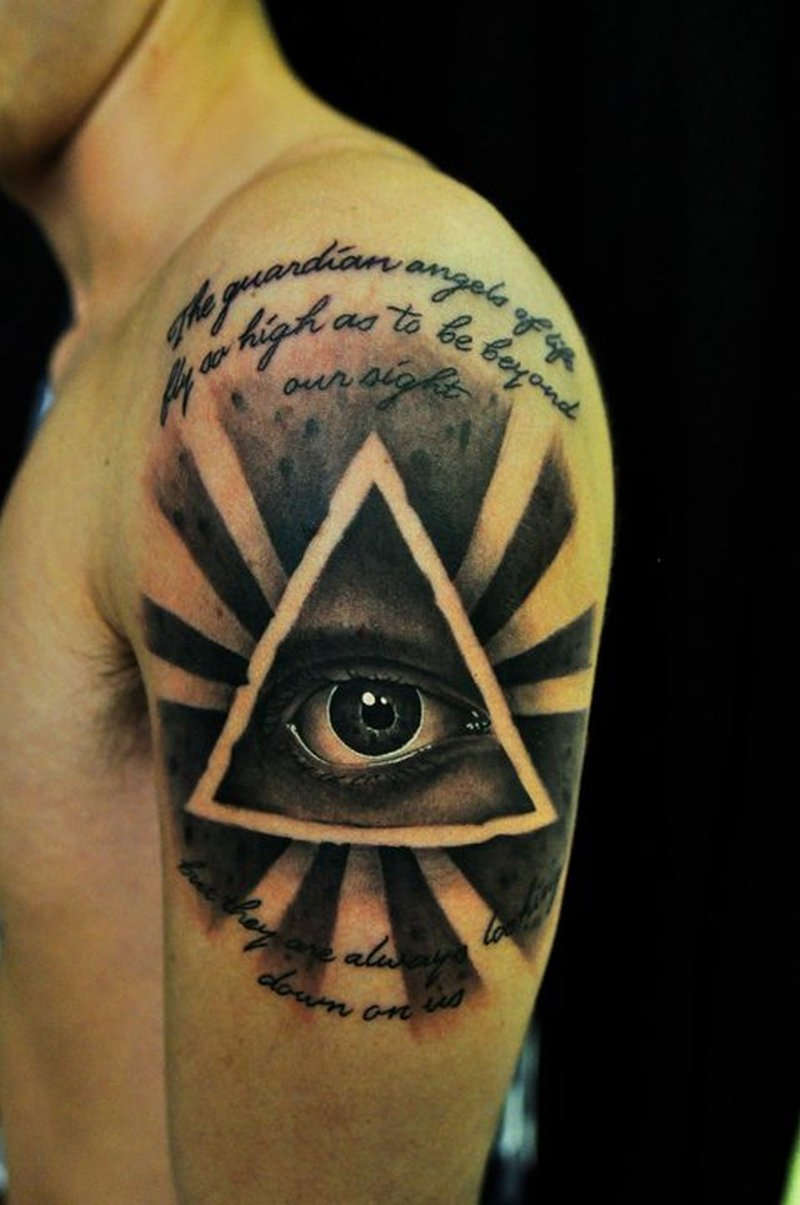 All Seeing Eye Tattoo On Shoulder Tattoos Book 65000 Tattoos with dimensions 800 X 1205