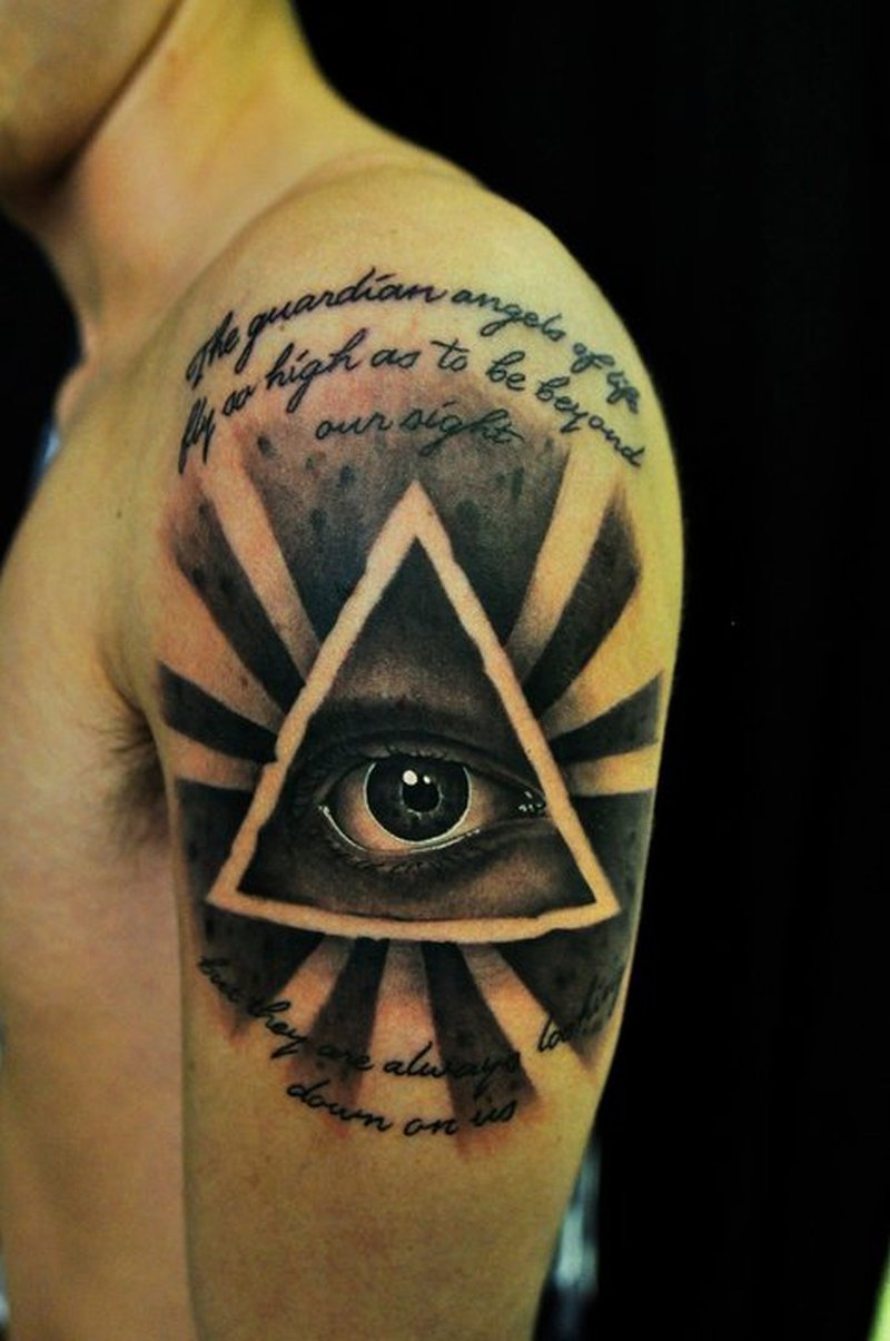 All Seeing Eye Tattoo On Shoulder Tattoos Book 65000 Tattoos with regard to measurements 800 X 1205