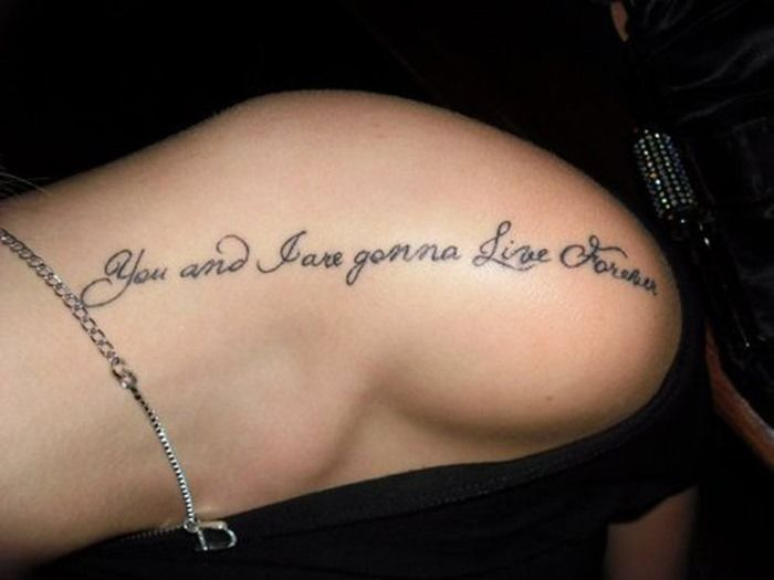 Amazing Shoulder Quotes Tattoos For Women Collar Bone Tattoos with dimensions 700 X 525