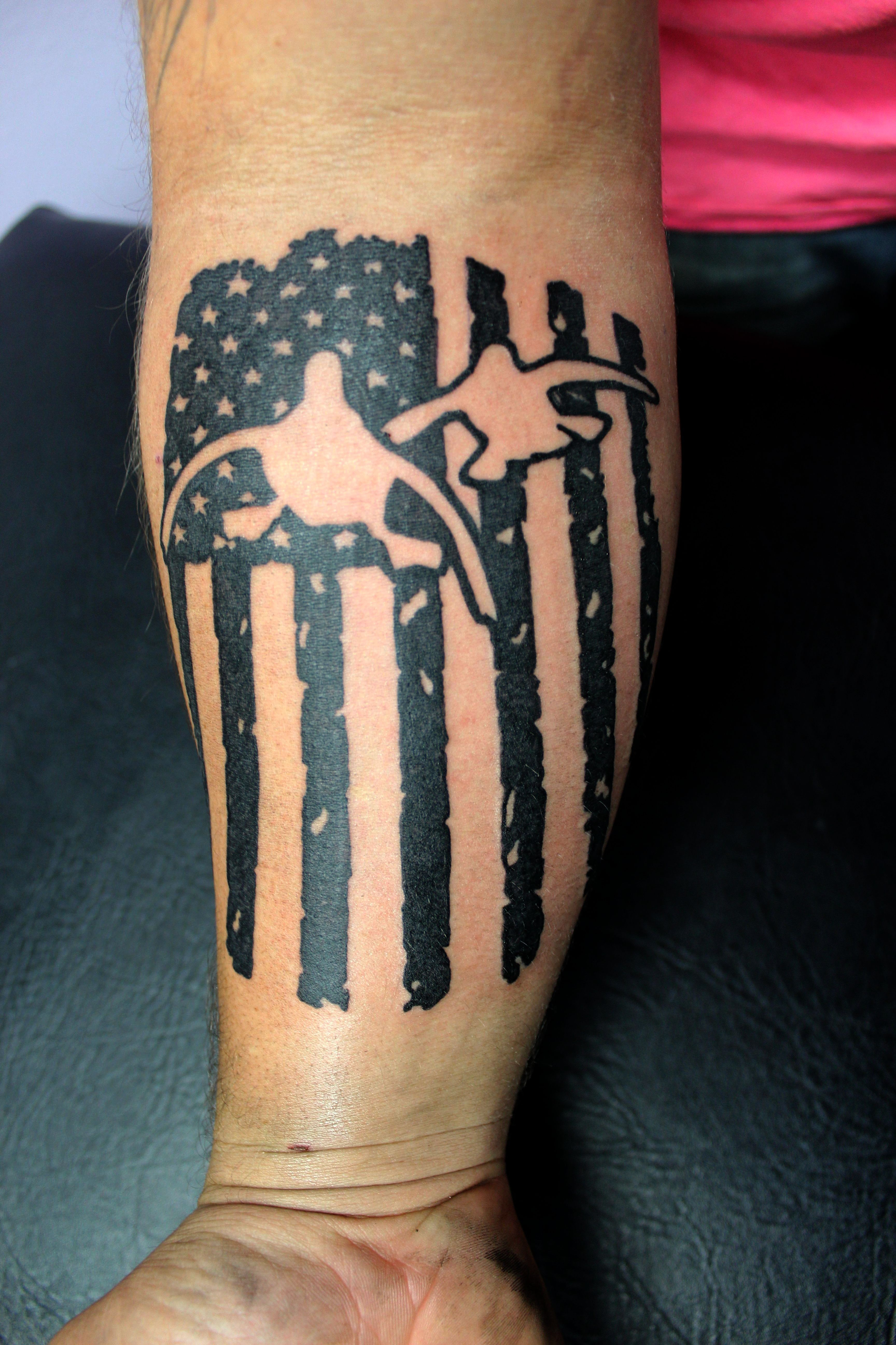 American Flag Ducks Unlimited Tattoo Holy Roller Tattoo Tattoos with proportions 3456 X 5184