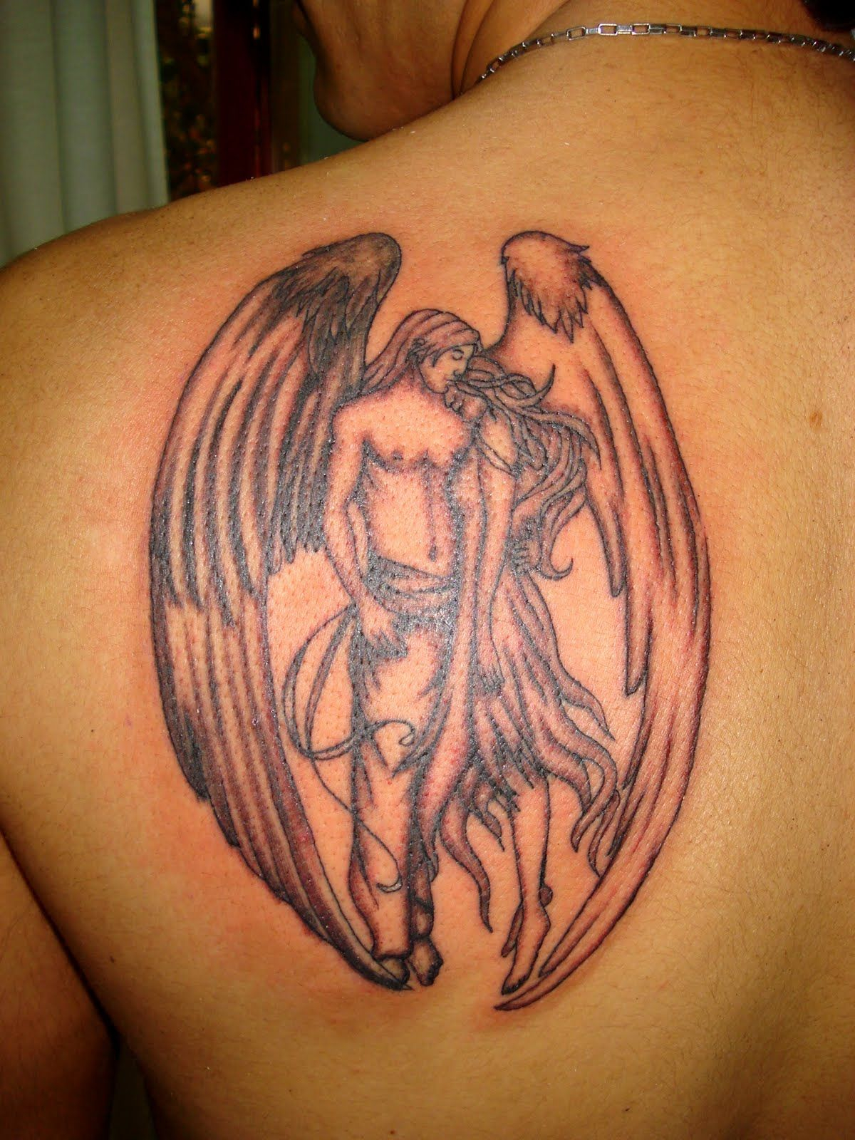 Angel Tattoo On Left Back Shoulder Angel Tattoo Designs Angel with regard to measurements 1200 X 1600