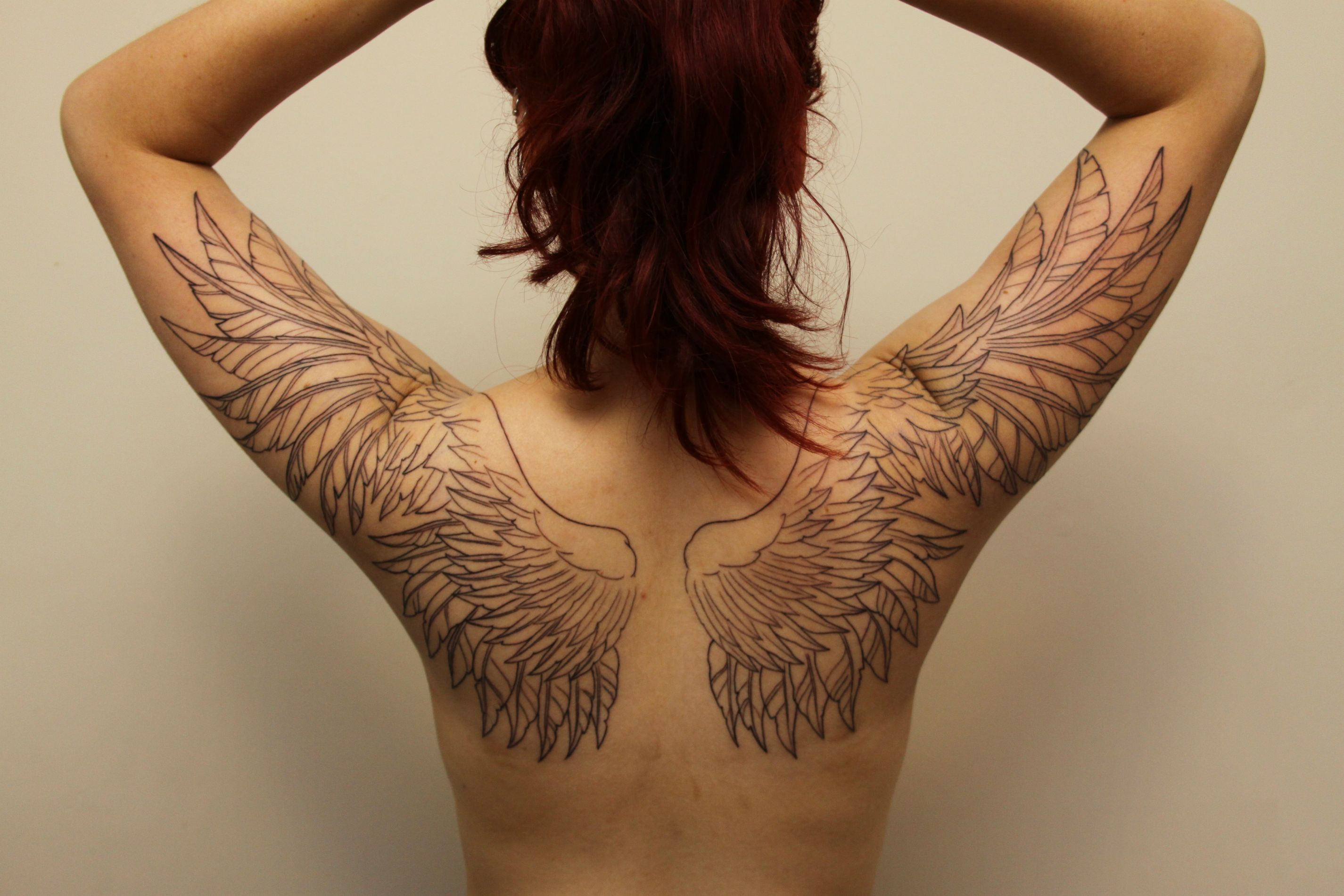 Angel Wing Tattoos From Back To Arms Google Search Tattoos intended for proportions 2851 X 1900