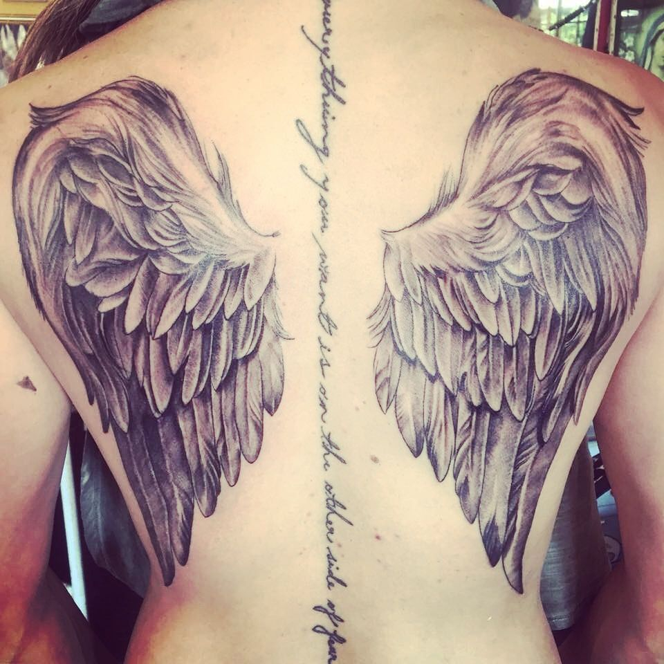 Angel Wings Female Back Tattoo Tattoosbackside Tattoo Wing inside size 960 X 960