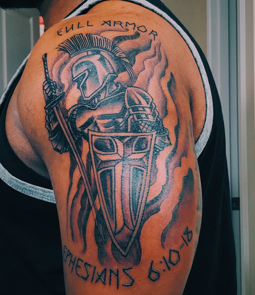 Armor Of God Tattoo intended for proportions 1036 X 1200.