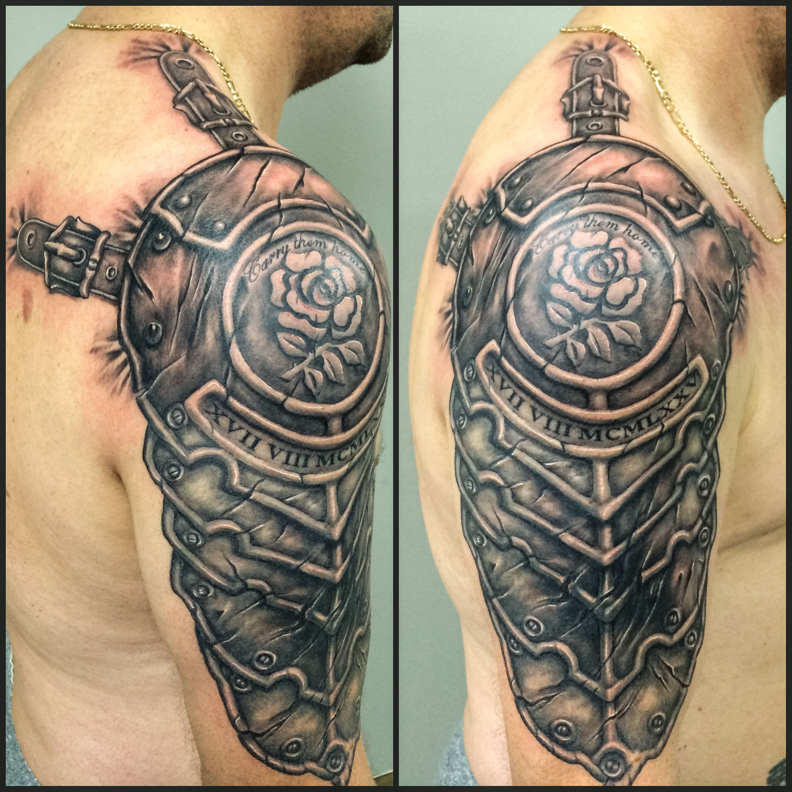 Armour Tattoo Cover Up Tattoo Black And Grey Tatoos Shoulder intended for dimensions 3264 X 3264