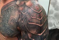 Awesome Shoulder And Chest Tattoo Tattoos Tattoos Armor Tattoo regarding sizing 852 X 1136