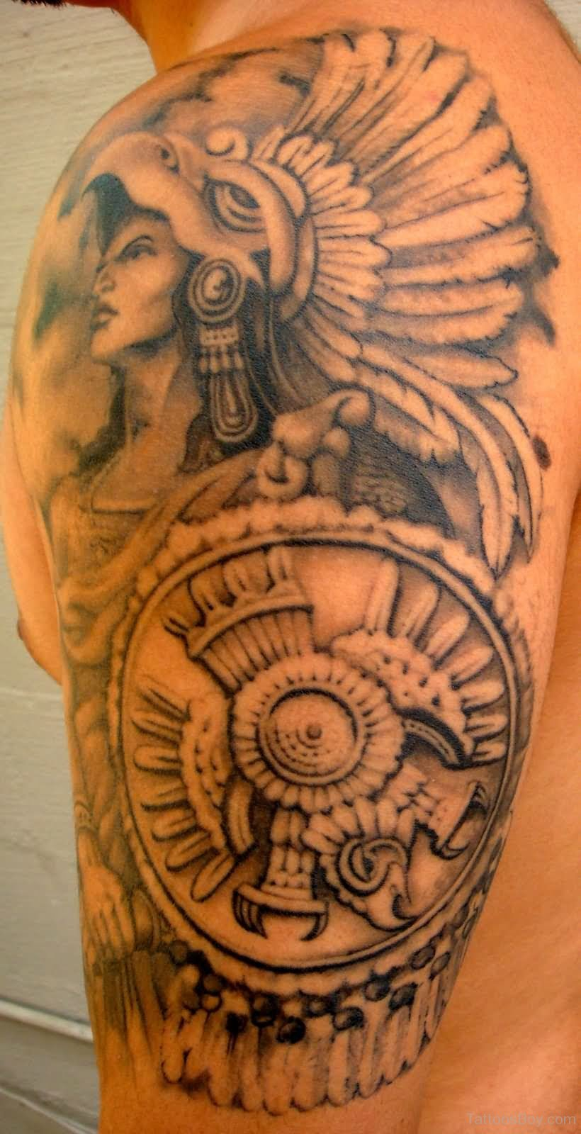 Aztec Tattoo Design On Shoulder Tattoo Designs Tattoo Pictures in size 820 X 1600