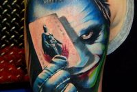 Batman Joker Tattoo On Biceps Tattoos Skull Tattoos Card Tattoo pertaining to sizing 800 X 1200