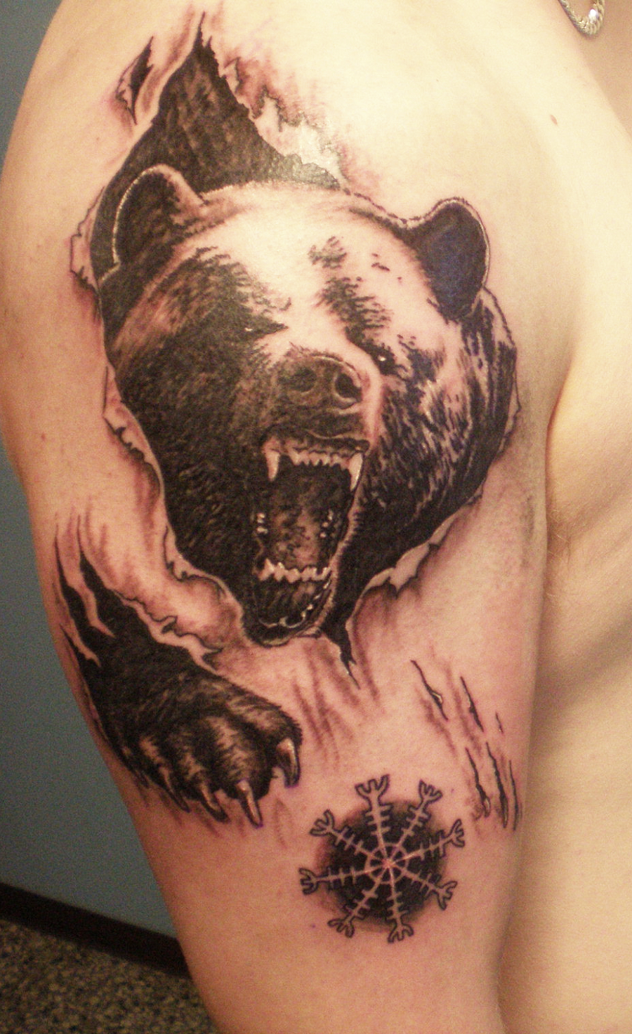 Bear Tattoo Sleeve Google Search Tattoos Bear Tattoos Grizzly pertaining to sizing 900 X 1473