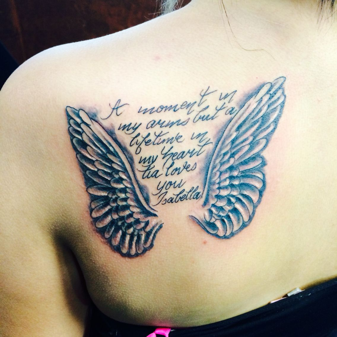 Beautiful Memorial Tattoo For My Niece Isabella Tat Me Up inside size 1136 X 1136