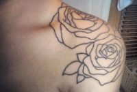 Beautiful Roses Outline Shoulder Tattoo Design For Women Flower with sizing 900 X 900