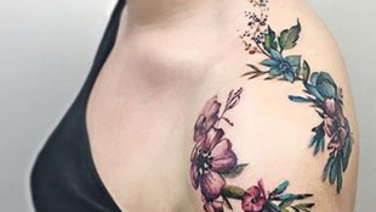 Beautiful Shoulder Tattoos For Women Thefashionspot throughout measurements 1280 X 720