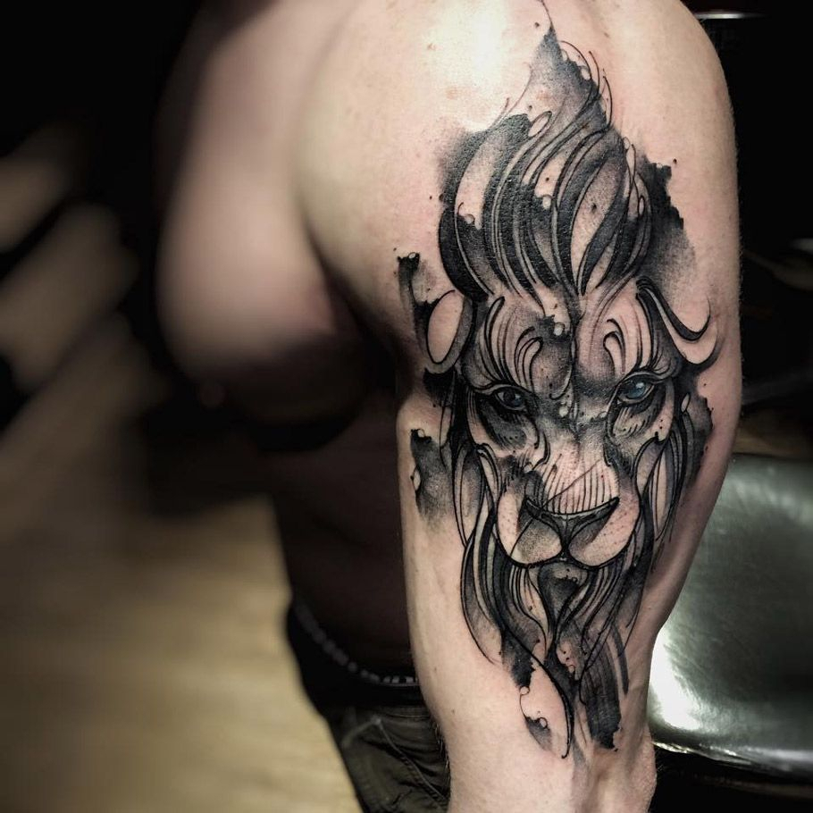 Best Eloquent Lion Shoulder Tattoo Gths for dimensions 910 X 910