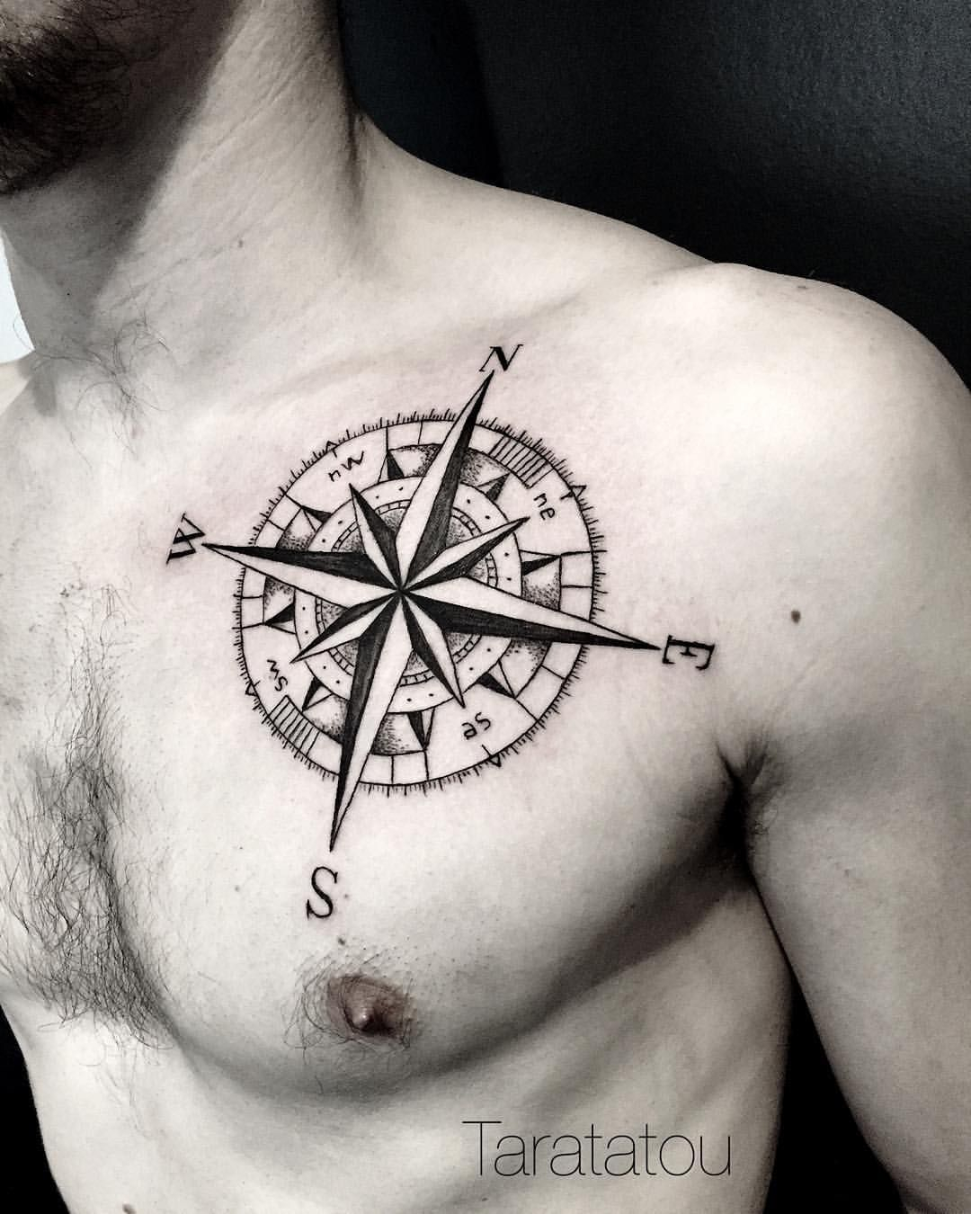 Between The Shoulder Blades Tattoos Compass Tattoo Design intended for measurements 1080 X 1350