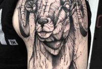 Big Shoulder Ram Tattoo Tats Ram Tattoo Tattoos Aries Ram Tattoo in sizing 1080 X 1350