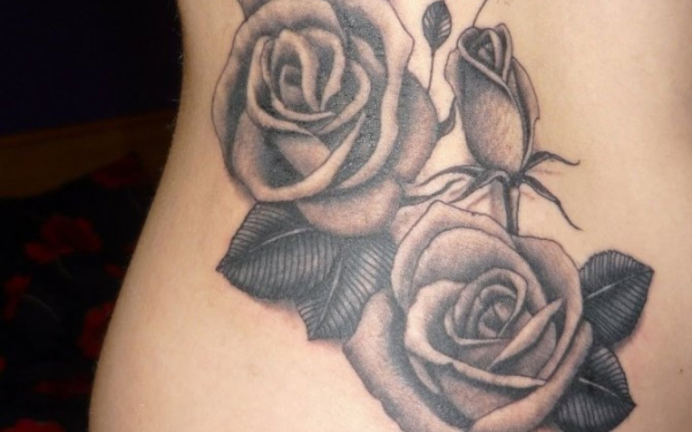 Black And White Rose Tattoo Designs Rose Tatoo in size 1368 X 855
