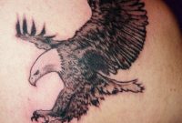 Black Flying Eagle Tattoo On Man Back Shoulder Keith Durocher with regard to dimensions 768 X 1024