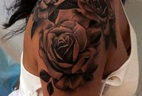 Black Rose Epaule Shoulder Tattoo Ideas Mybodiart Tats inside sizing 1160 X 1500