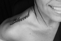 Blessed Tattoo Blessed Tattoo Shoulder Blessed Tattoo Collar Bone throughout measurements 785 X 1121