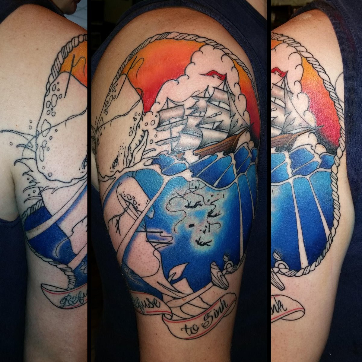 Blue Jacket Tattoo On Twitter 2nd Session On This Mo Dick regarding size 1200 X 1200