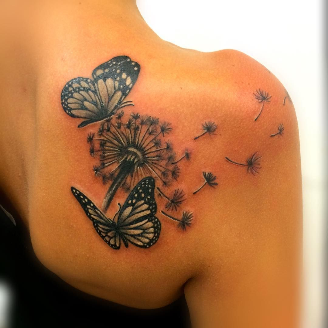 Shoulder Tattoo Women's Butterfly • Half Sleeve Tattoo Site