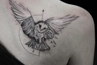 Bw Geometric Owl Shoulder Tattoo Owl Tattoos Design Ideas Owl pertaining to proportions 1080 X 1080