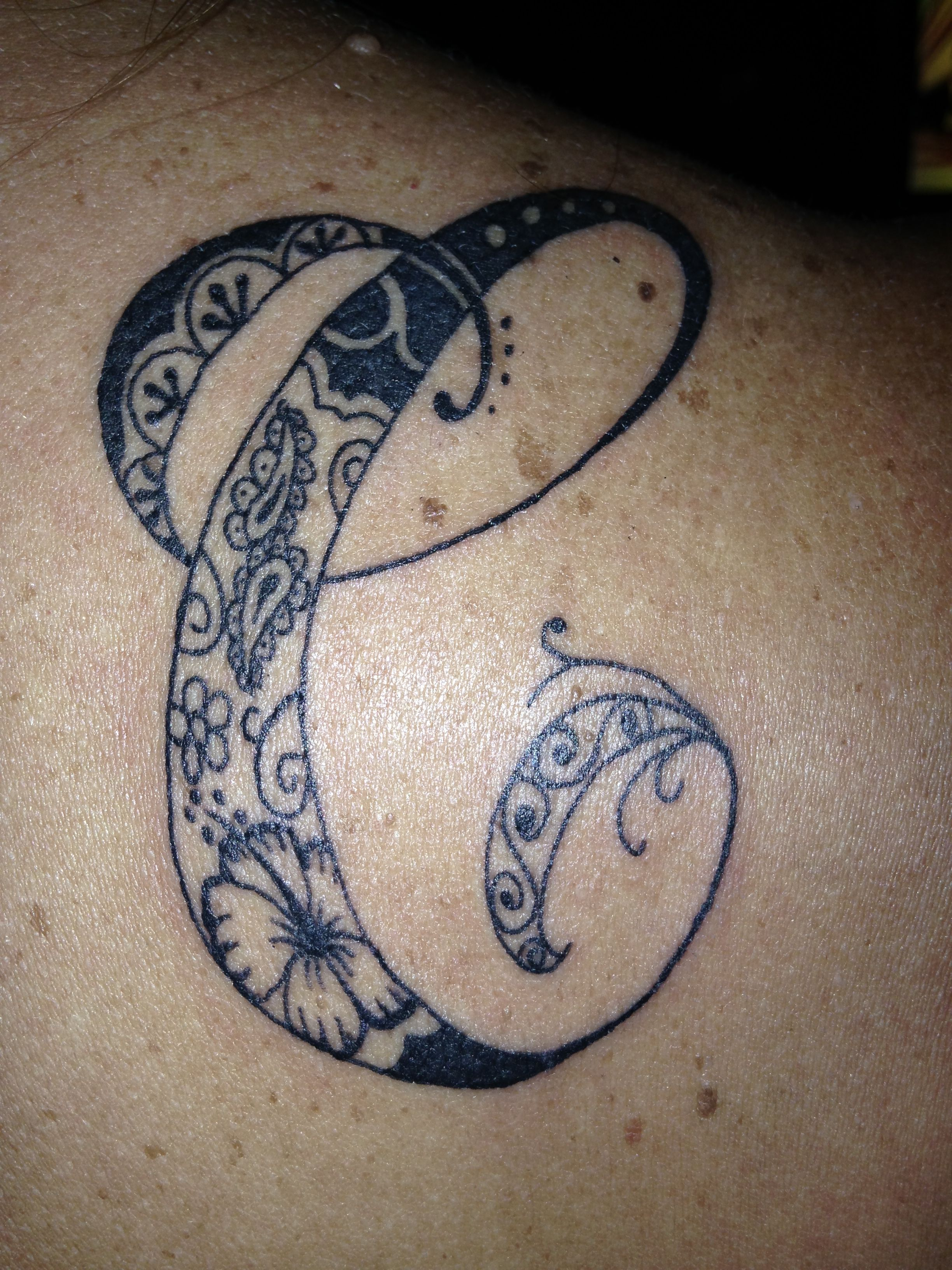 C Initial Back Shoulder Tattoo Tattoos Tattoos C Tattoo throughout sizing 2448 X 3264