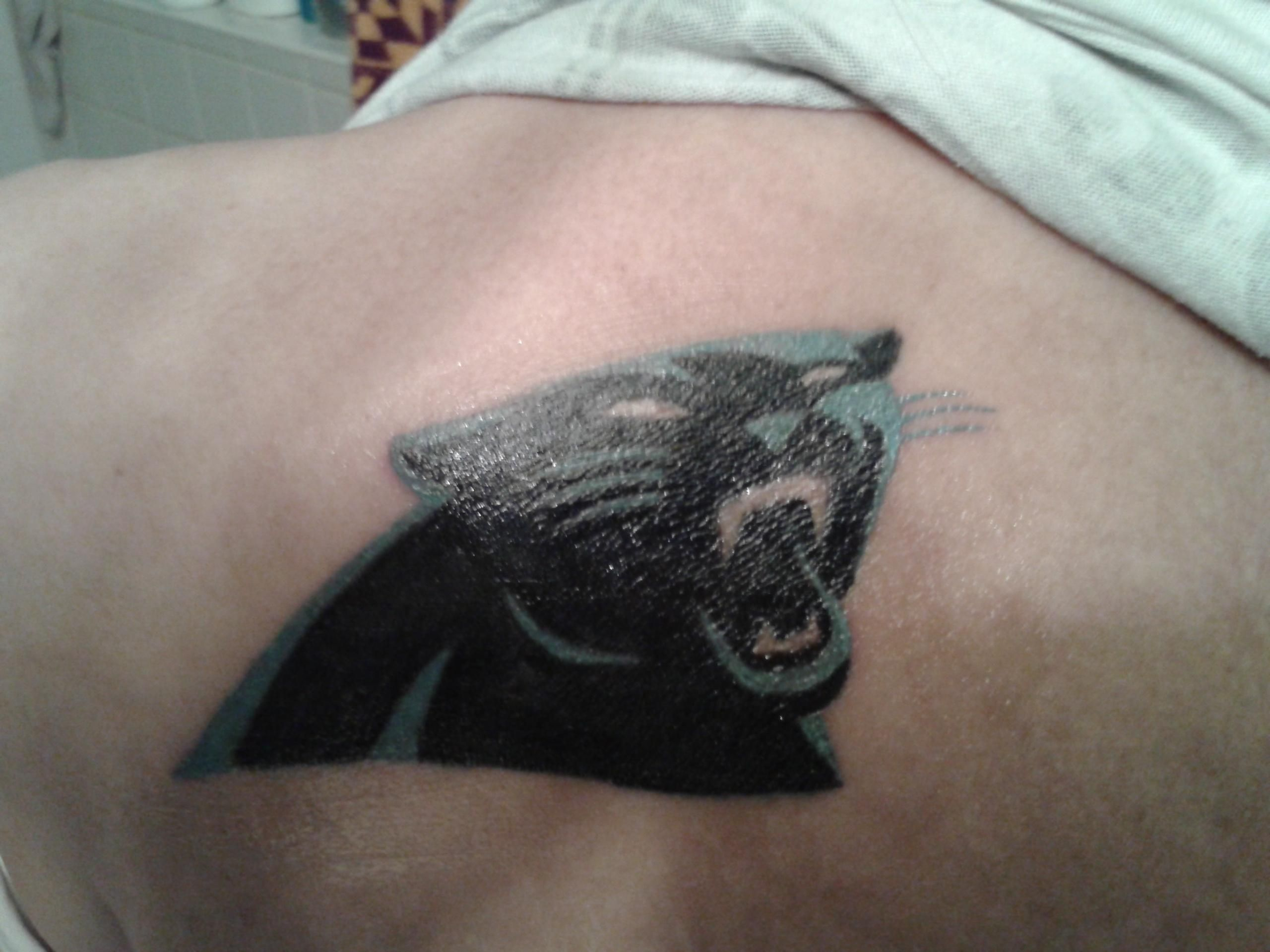 Carolina Panthers Tattoo Shoulder Blade Had Done August 2012 Nfl intended for sizing 2560 X 1920