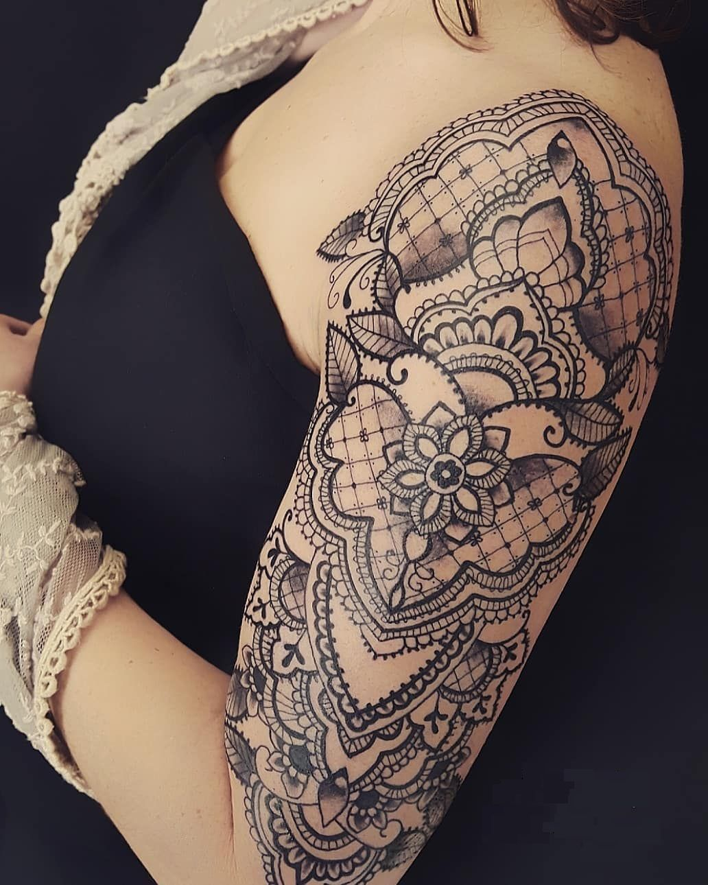 Celebrate Femininity With 50 Of The Most Beautiful Lace Tattoos You inside dimensions 1032 X 1290