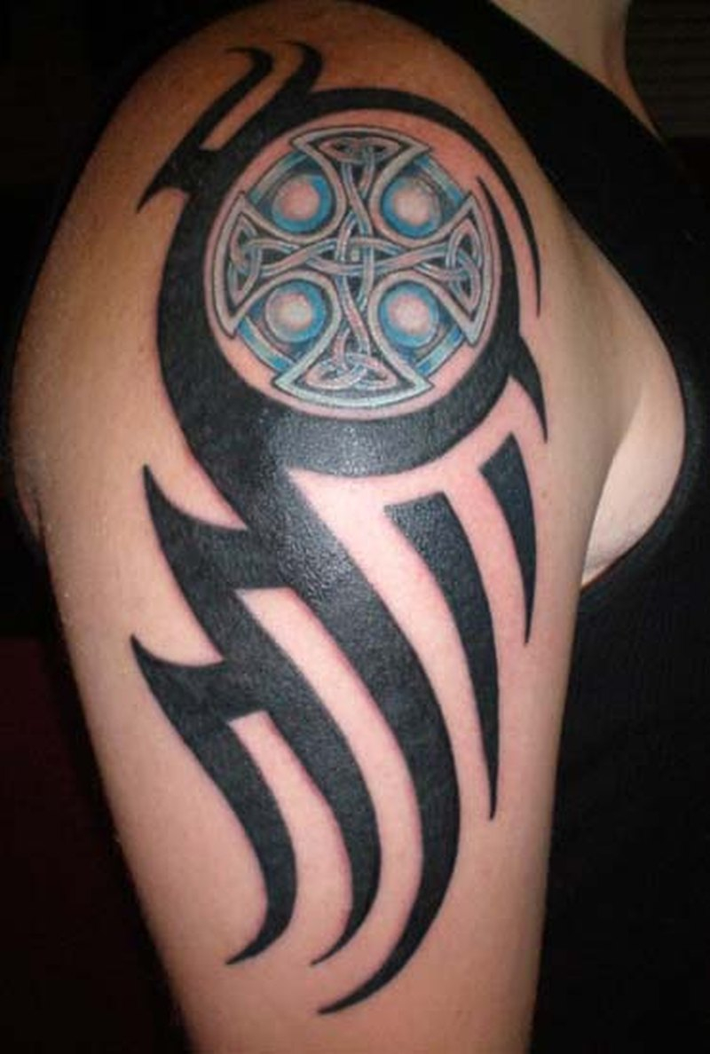 Celtic Circle Tribal Tattoo On Shoulder Tattoos Book 65000 pertaining to size 800 X 1188