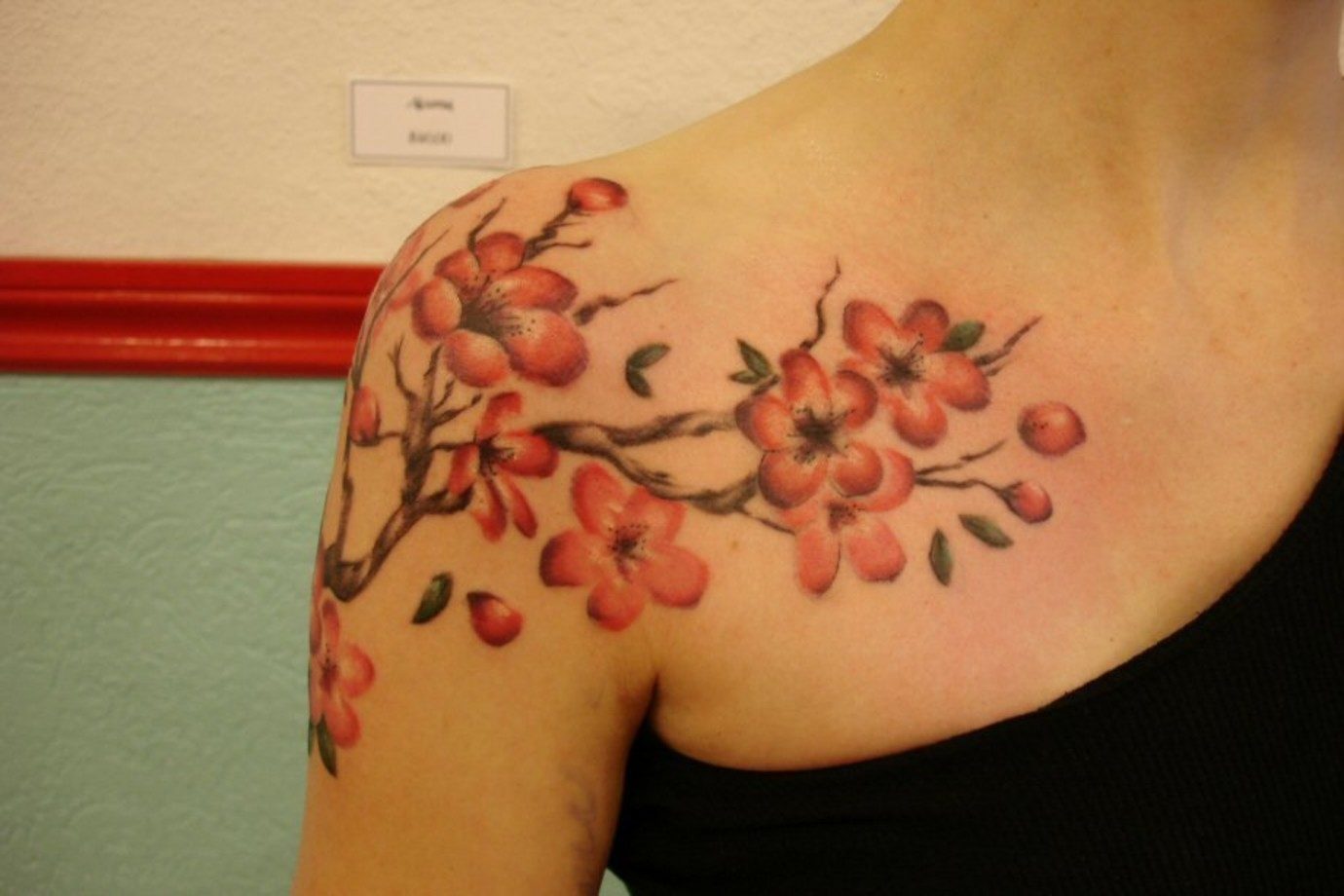 Cherry Blossom Tree Tattoo On Shoulder Tattoo Ideas throughout size 1380 X 920