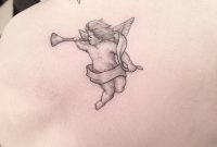 Cherub Tattoo On The Left Shoulder Blade Tattoo Little Tattoos regarding dimensions 1000 X 1000