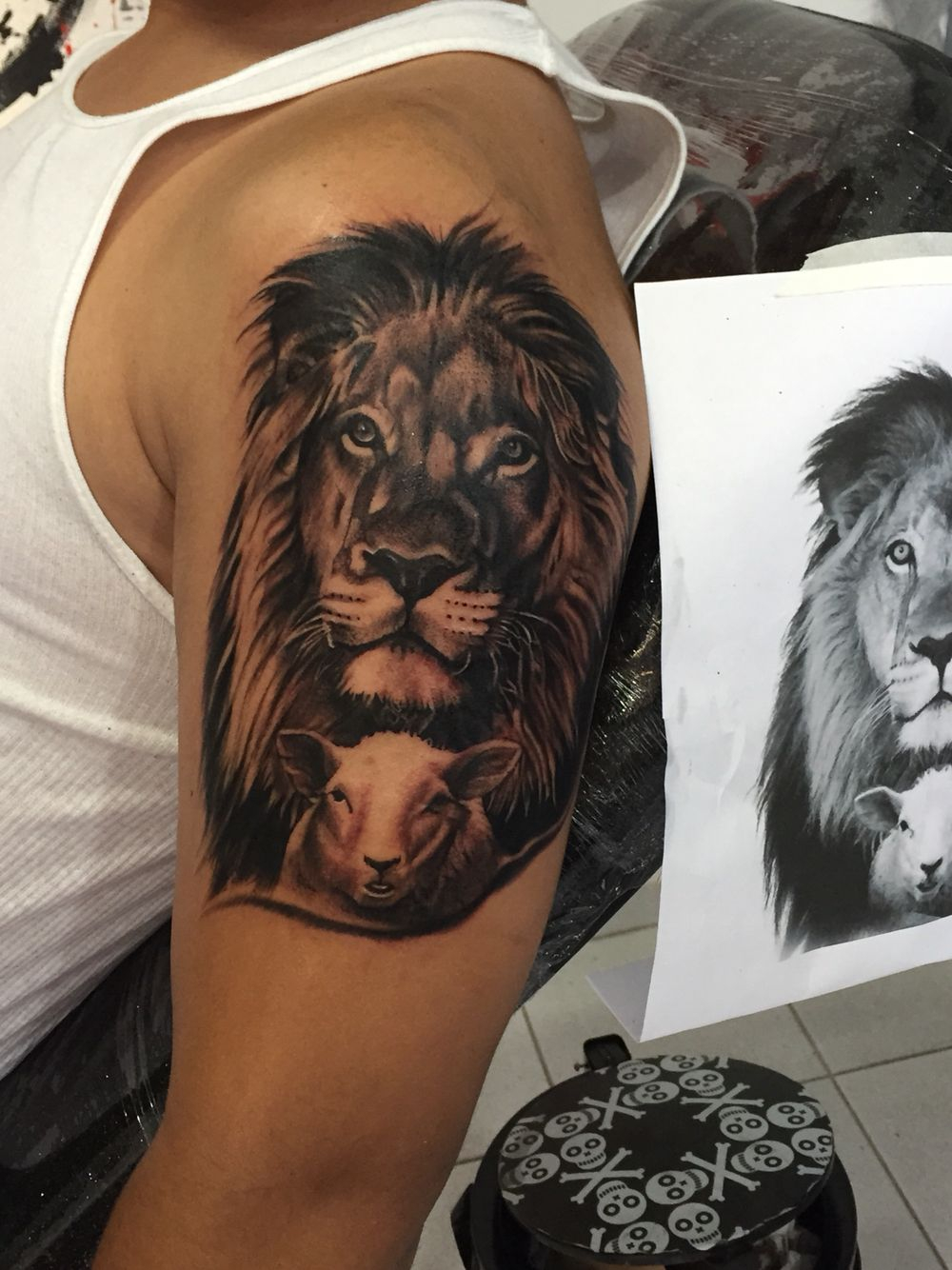 Christian Tattoo Lion And Lamb Tattoo Christian Tattoos Tattoos pertaining to proportions 1000 X 1334