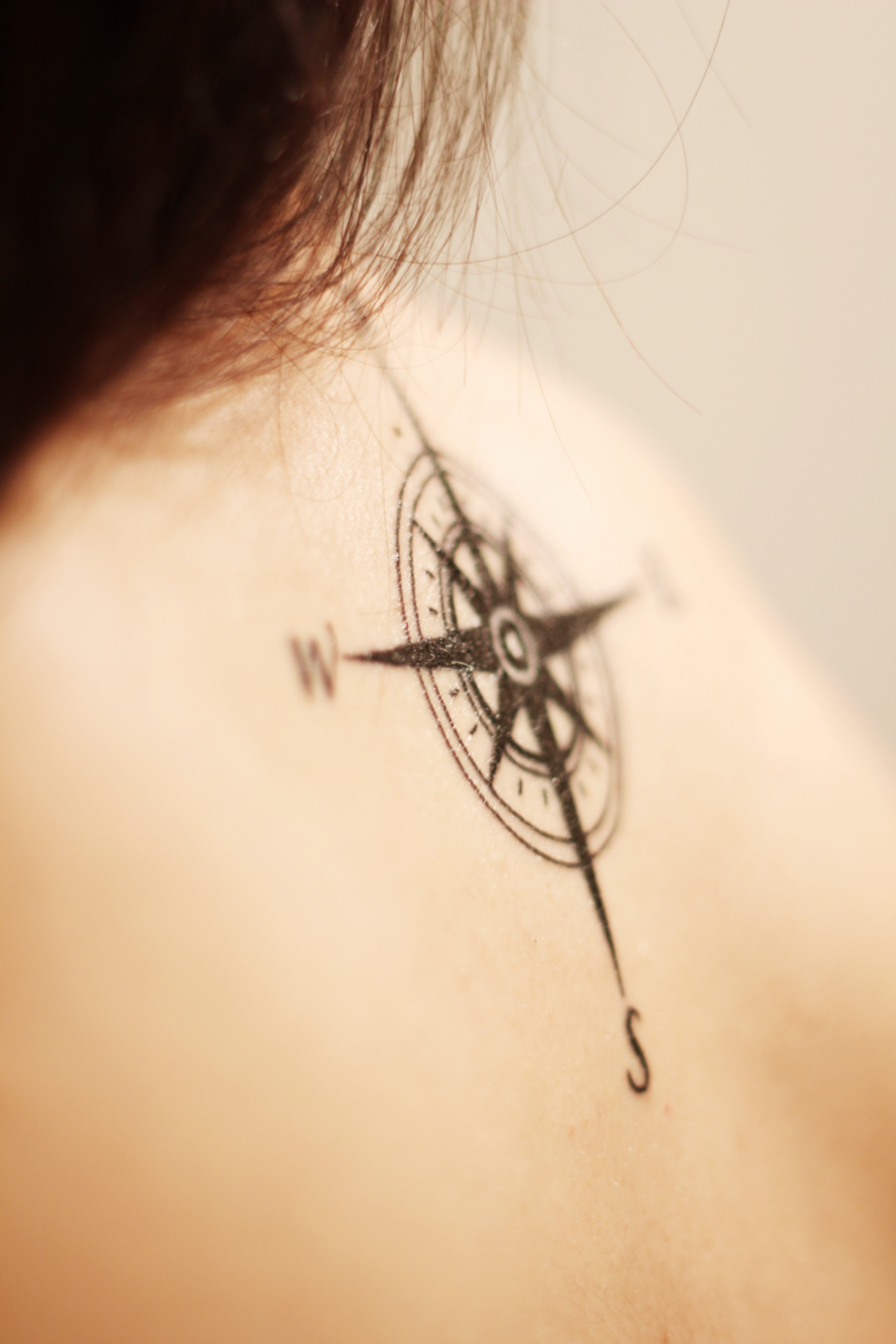 Compass Tattoo Design On Shoulder Back Tattoo Ideas with regard to sizing 3456 X 5184