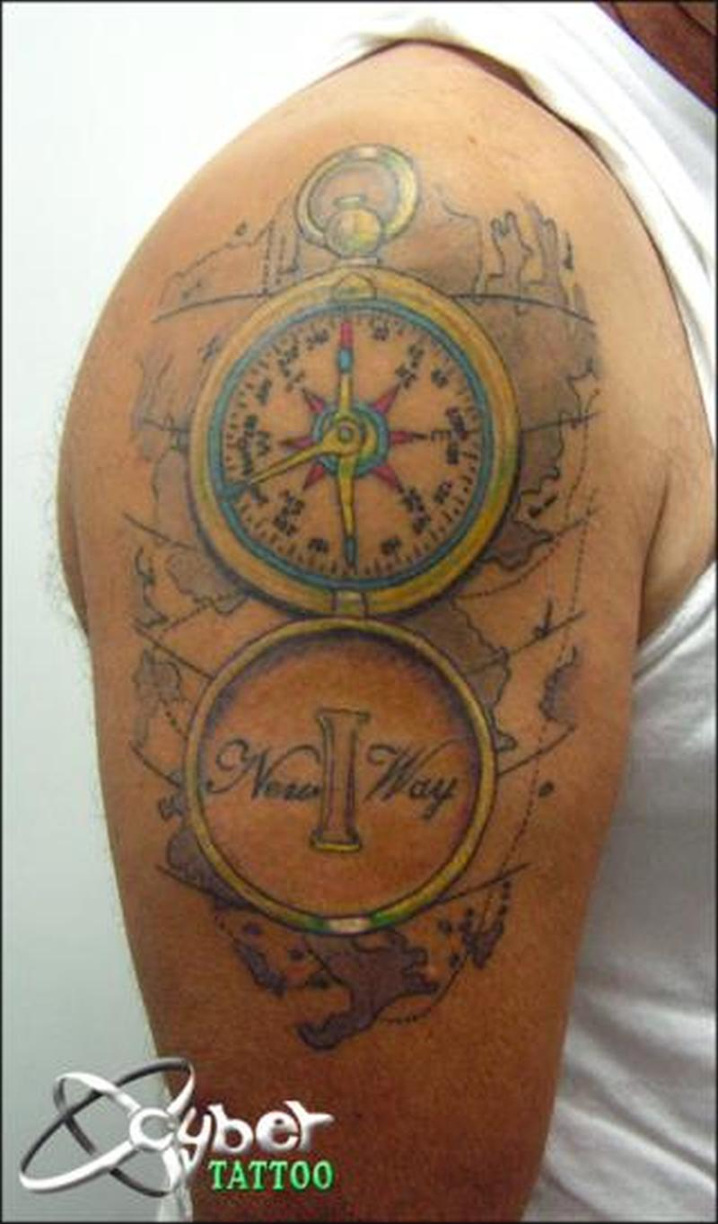 Compass Tattoo On Shoulder For Men Tattoos Book 65000 Tattoos intended for dimensions 800 X 1363
