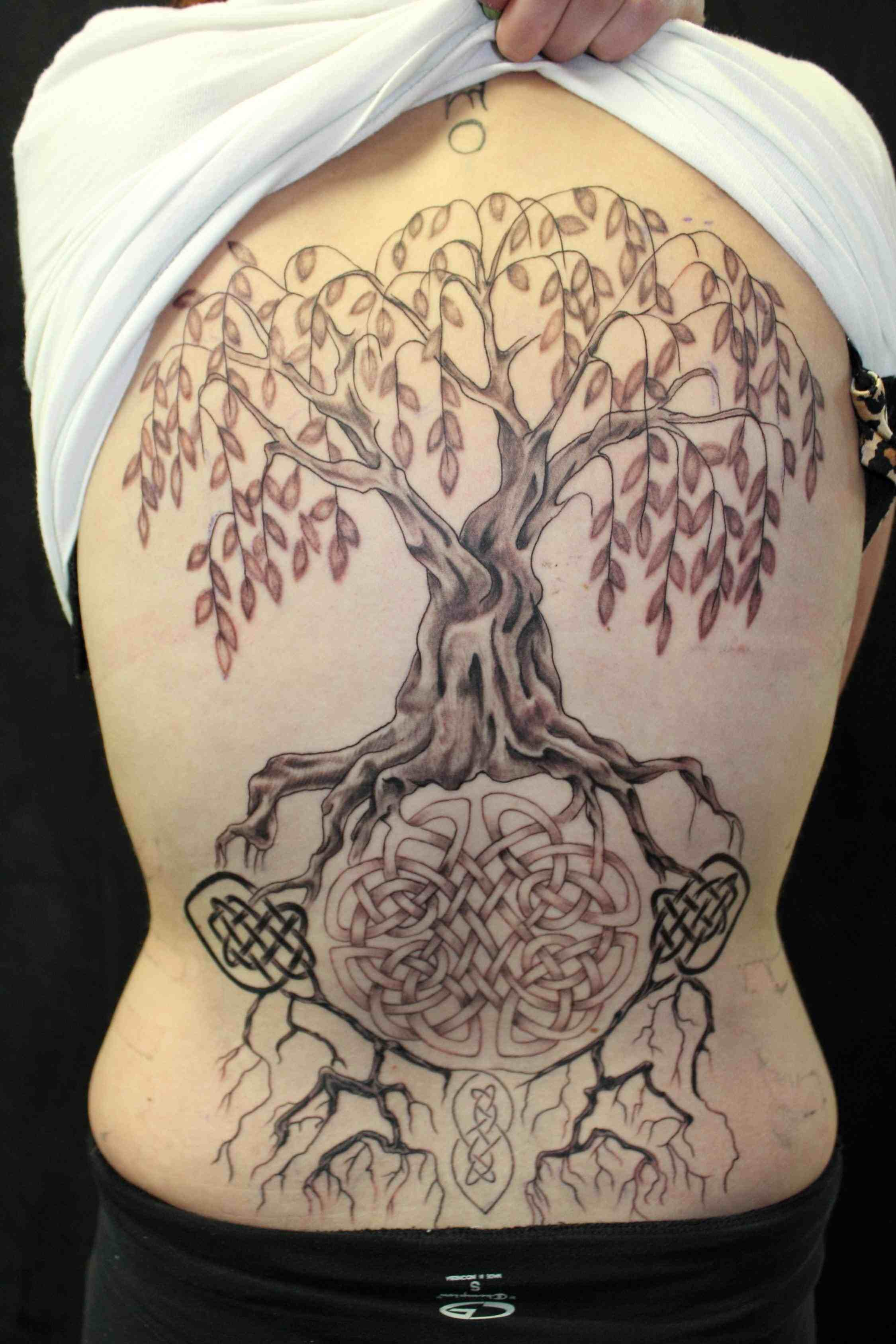 Cool Black And Grey Celtic Tree Of Life Tattoo On Full Back Jcasey within proportions 2250 X 3375