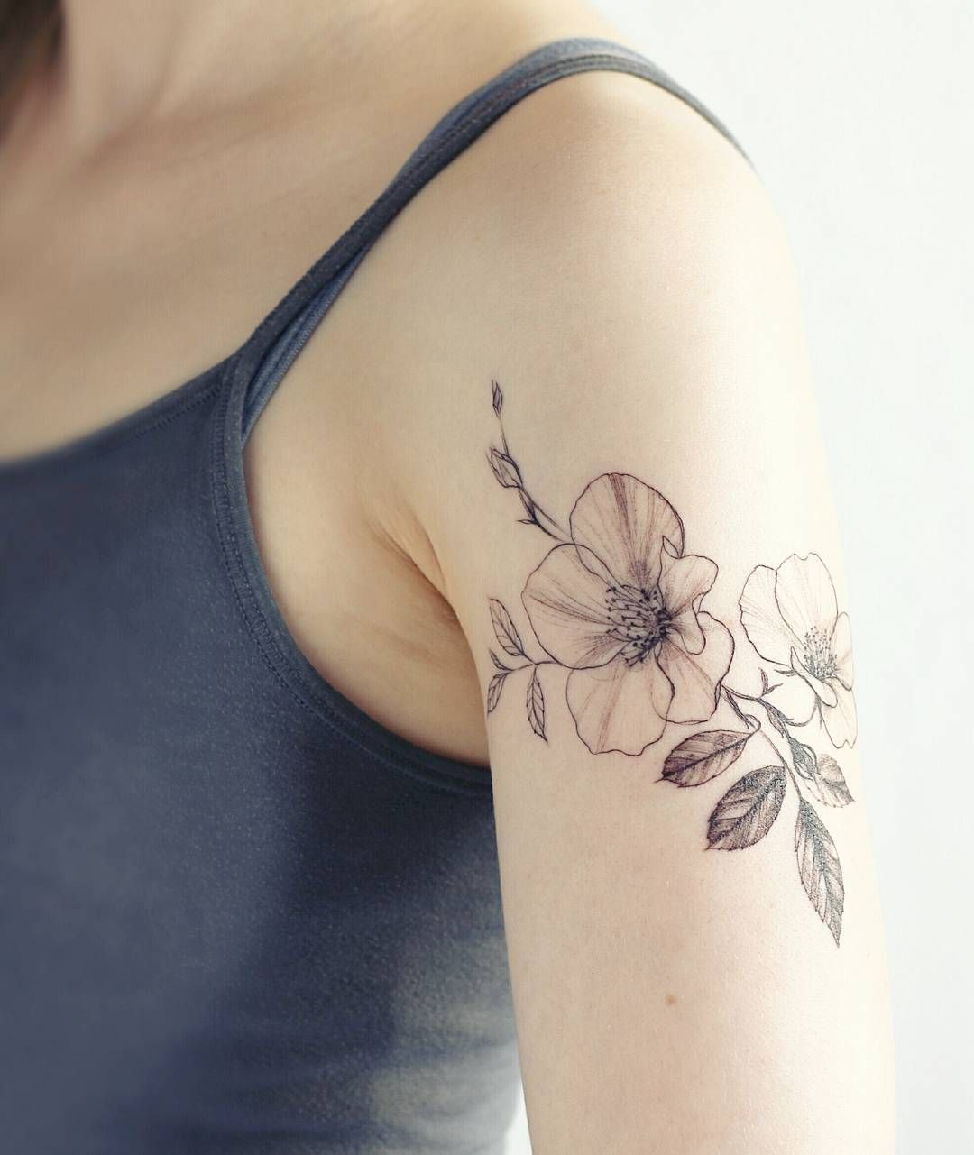 Delicate Wild Rose Tattoo Tattooistflower Verena Erin My with regard to proportions 1080 X 1281