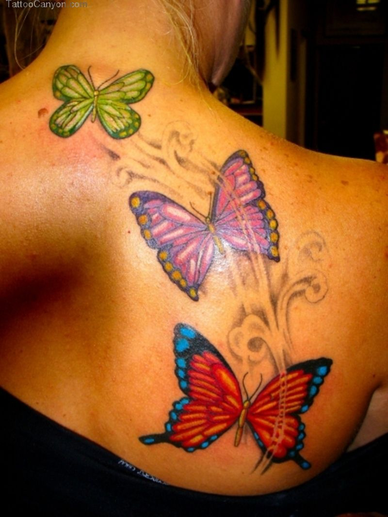 Designs Butterfly Tattoo For Women On Upper Back Picture 11919 regarding measurements 800 X 1067