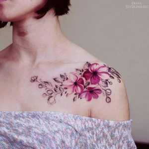 Diana Severinenko Flowers Girl Tattoos Flower Tattoos Bone throughout proportions 1440 X 1439