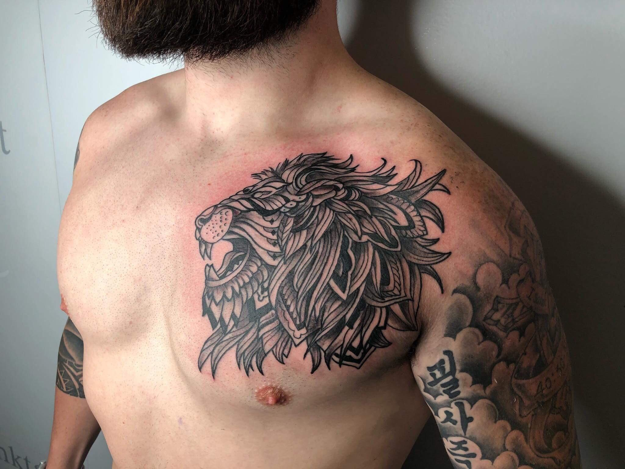 Different Take On The Clich Lion Tattoo Done Kelsey Rogers At within sizing 2048 X 1536