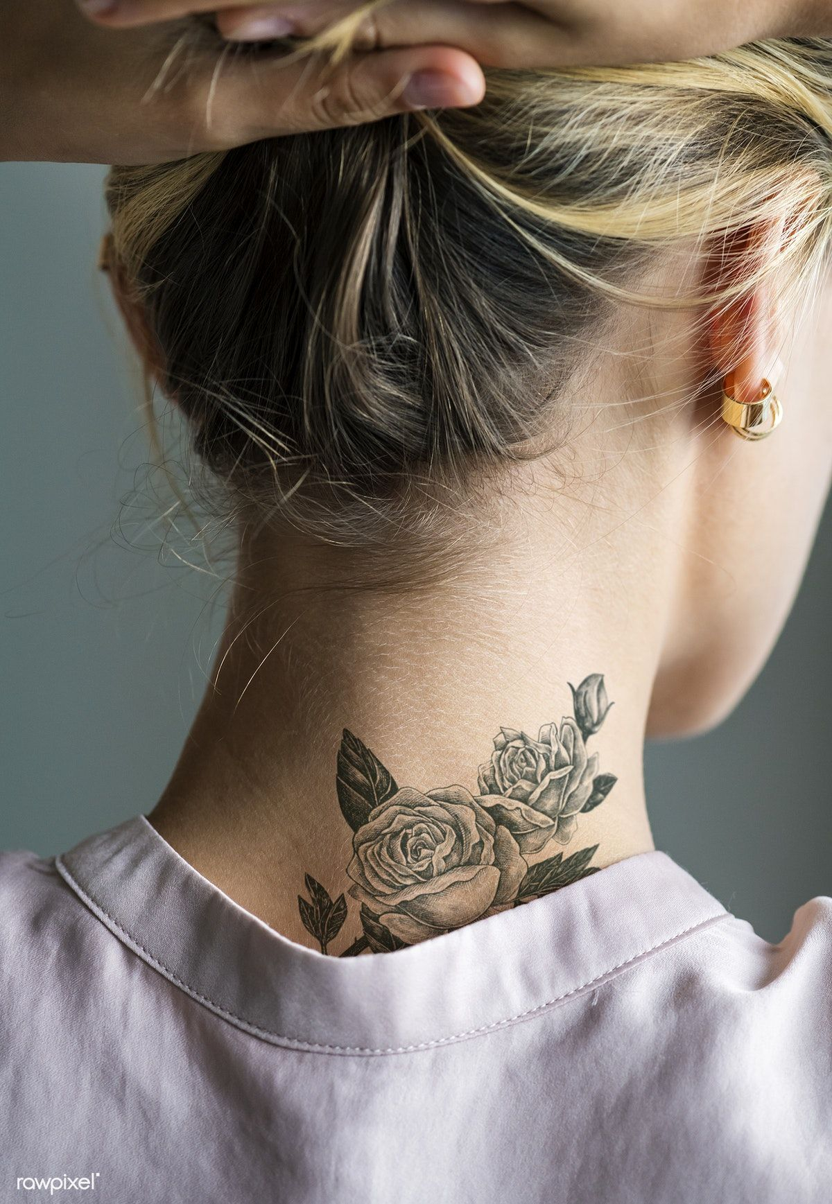 Download Premium Psd Of Back Neck Tattoo Of A Woman 383879 Tattoo for size 1200 X 1737