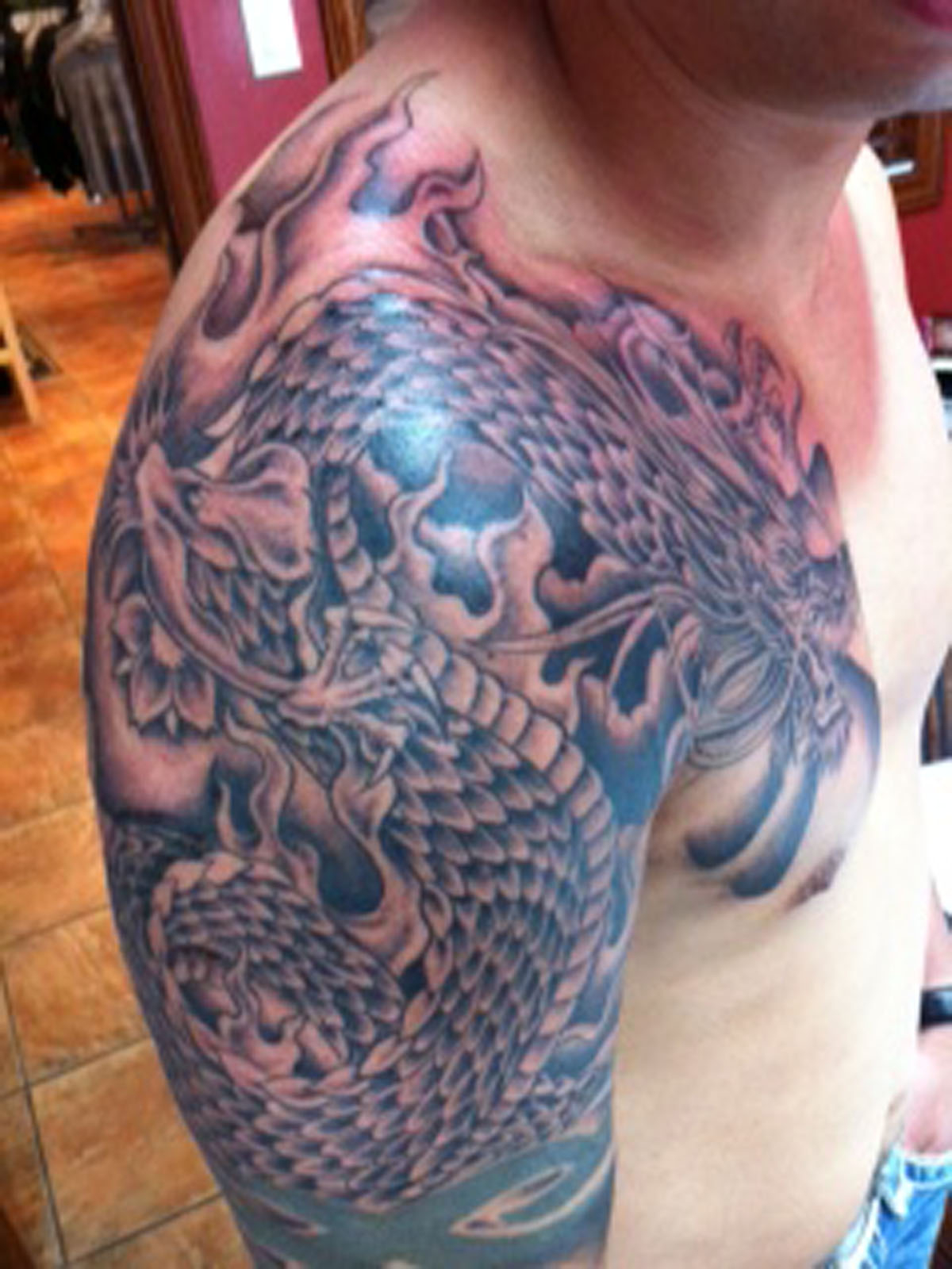 Dragon Shoulder Tattoo Designs Ideas And Meaning Tattoos For You in sizing 1200 X 1600