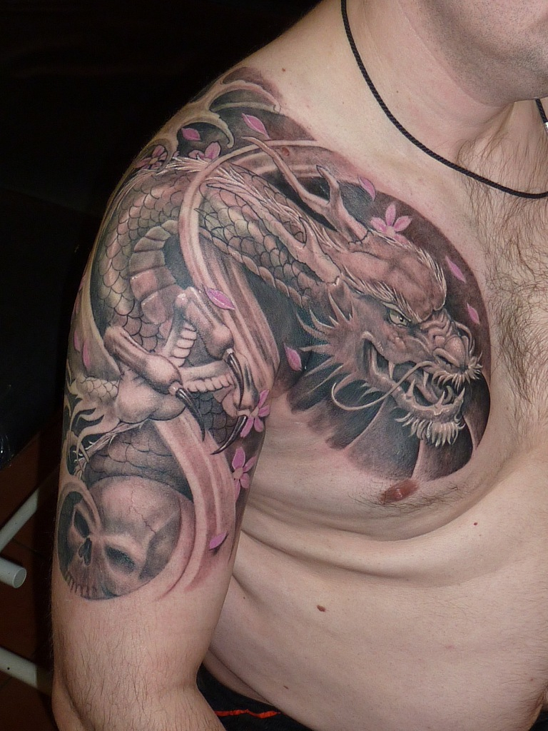Dragon Shoulder Tattoo Designs Ideas And Meaning Tattoos For You intended for dimensions 768 X 1024
