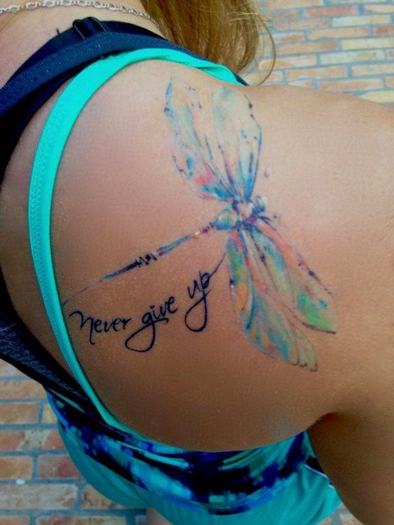 Dragonfly Watercolor Shoulder Tattoo Ideas Mybodiart Tattoo throughout size 768 X 1024