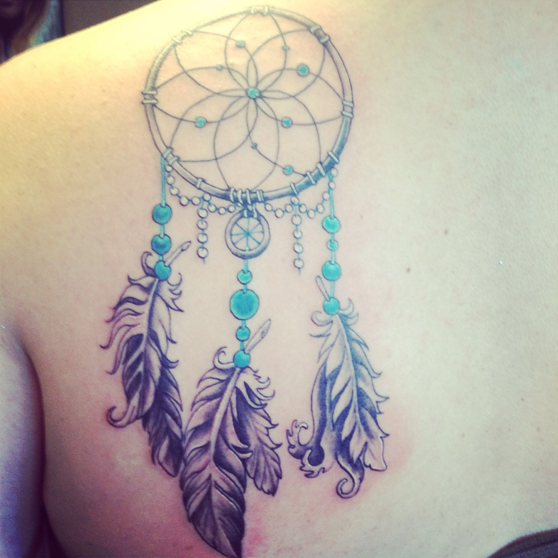 Dreamcatcher Shoulder Blade Tattoo Tattoos Tattoos Blade Tattoo with proportions 1828 X 1828