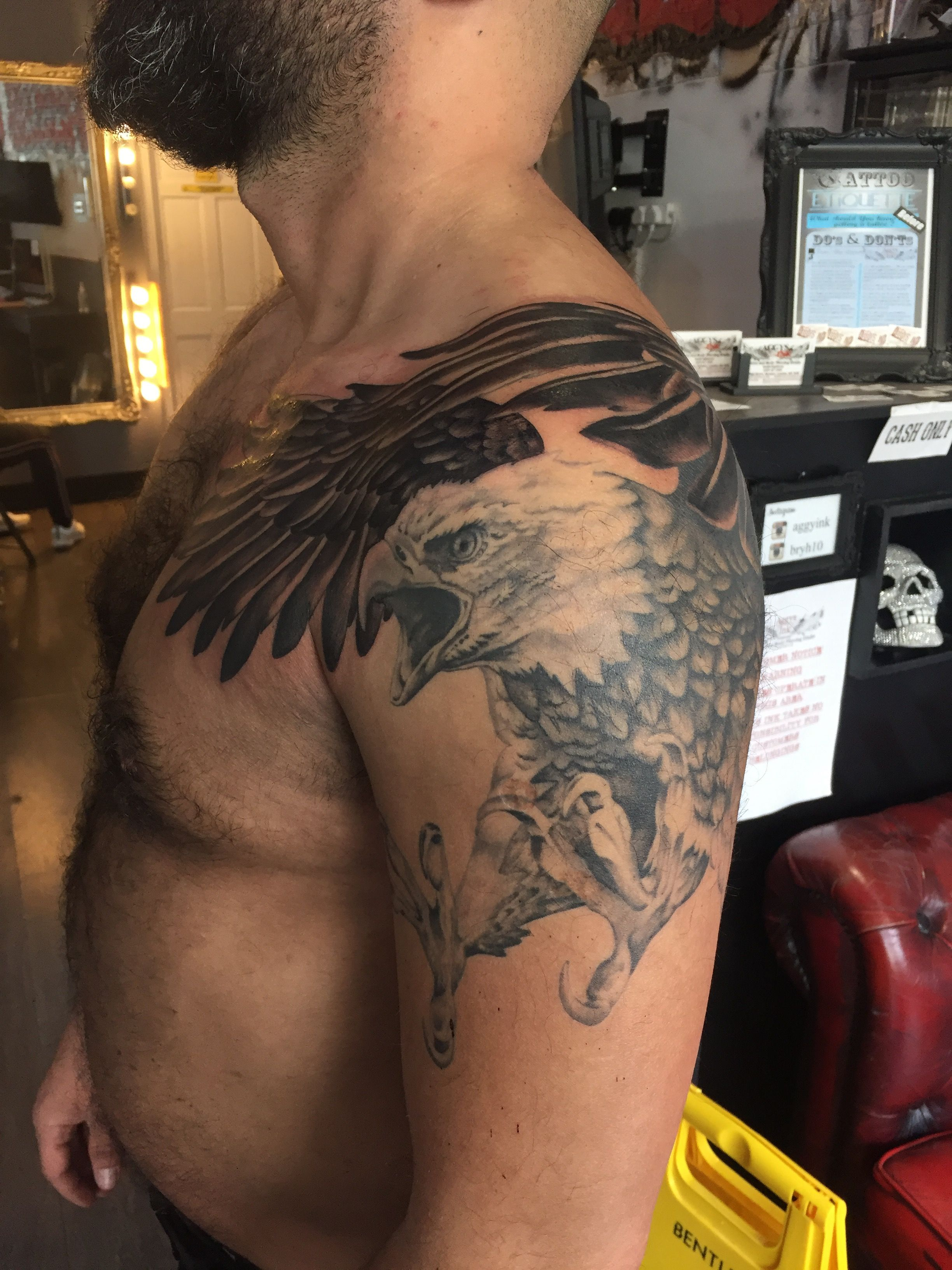 Eagle Shoulder Tattoo Tattoo Tattoos Tats Tattooartist Ink throughout sizing 2448 X 3264