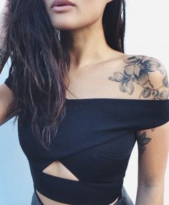 Easy Shoulder Rose Tattoo Ideas For Girls Flower Arm Sleeve Ideias with regard to measurements 1500 X 1819