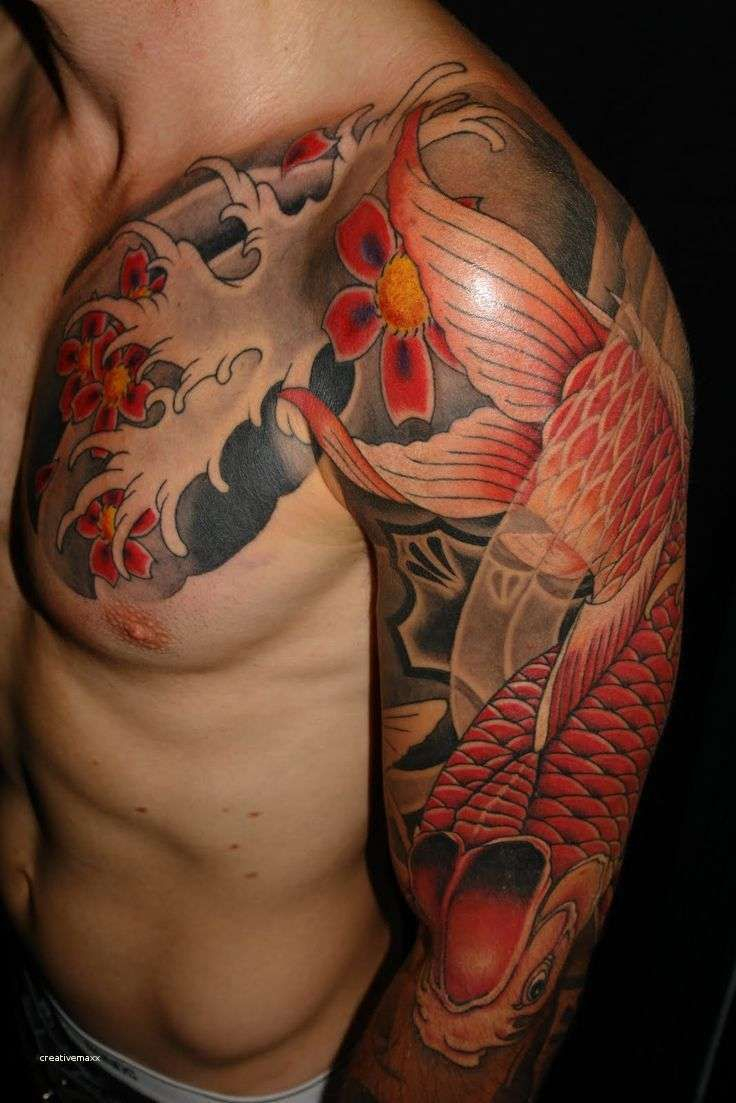 Elegant 20 Cool Sleeve Tattoo Men Ideas Tattoo Design Ideas Koi regarding proportions 736 X 1103