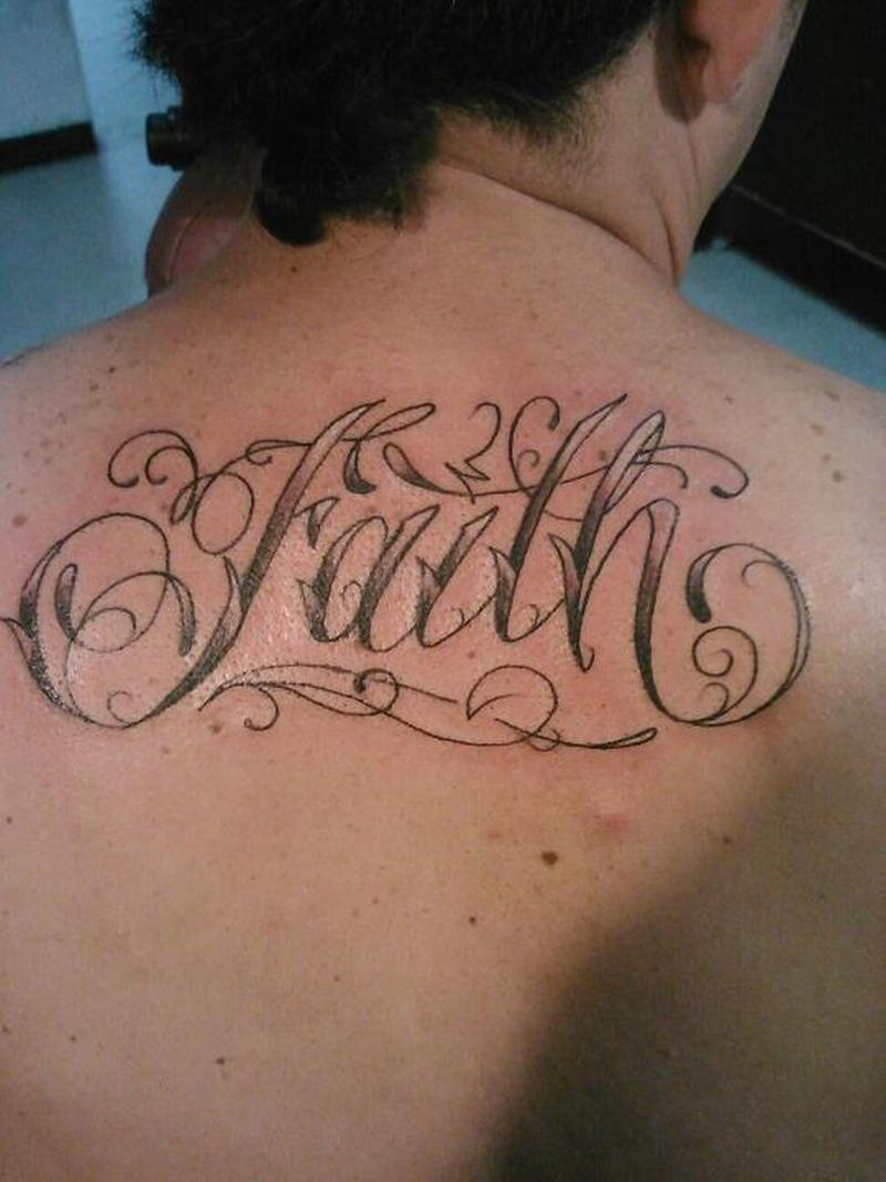 Faith Tattoo On Upper Back Tattoos Book 65000 Tattoos Designs intended for measurements 800 X 1067