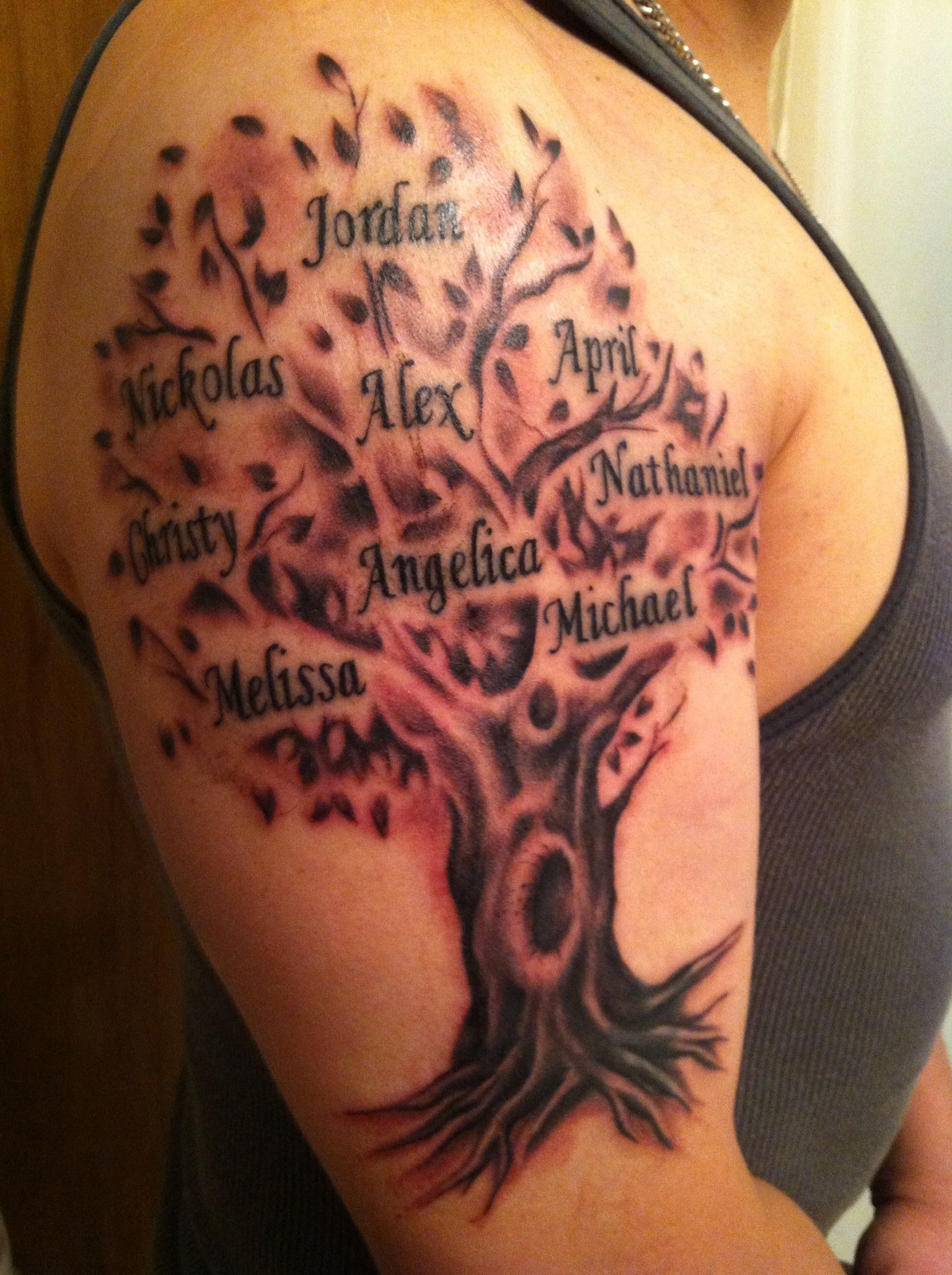 Family Tree Tattoo Jim Francis Rockstar Tattoo Tattoos Tree throughout sizing 1536 X 2056